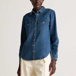 Quince Button-Up Western Pearl Snap Shirt, Small